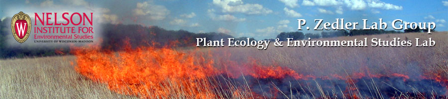 Paul Zedler Lab Group Logo of a controlled burn