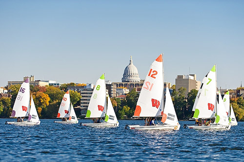 UW sailboats on the lake